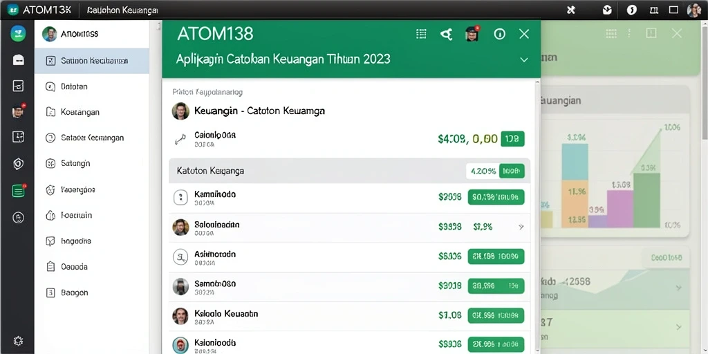 Antarmuka ATOM138 yang sederhana dan efisien untuk catatan keuangan.