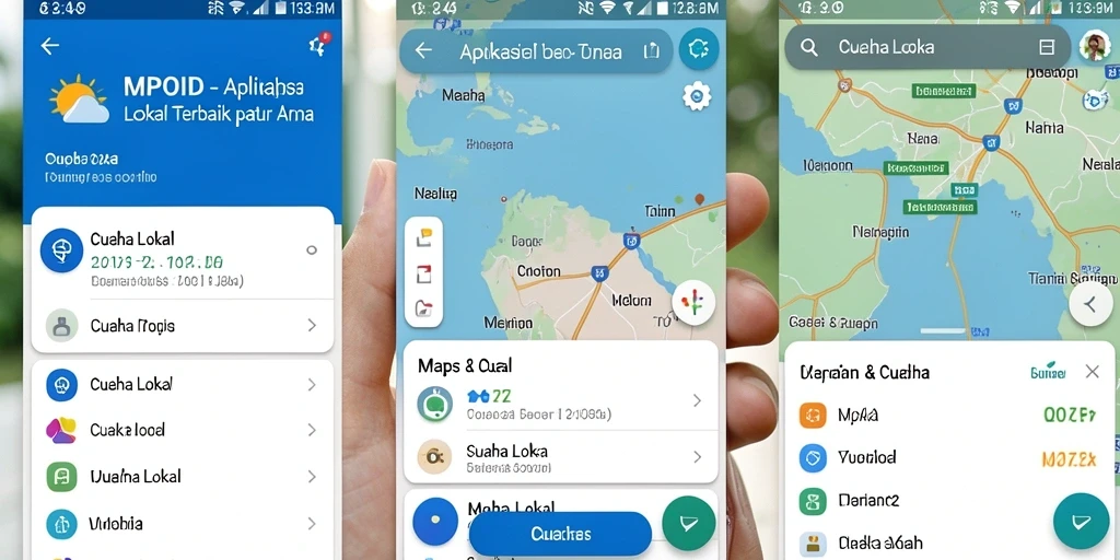 Antarmuka sederhana dan informatif dari aplikasi Cuaca Lokal MPOID.