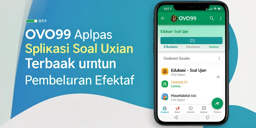 Tampilan antarmuka OVO99 dengan opsi soal ujian yang interaktif.