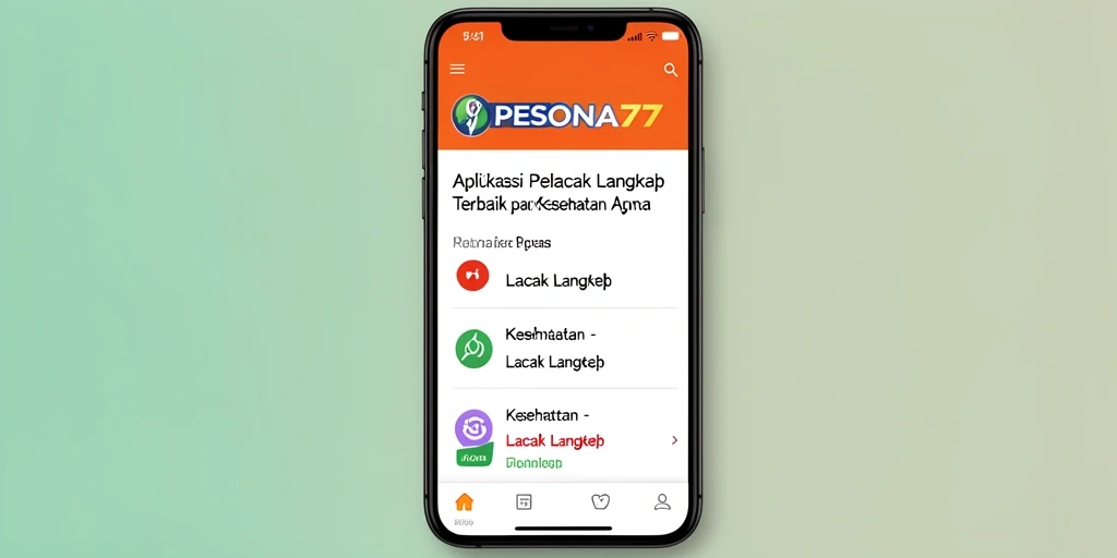 Tampilan antarmuka PESONA77 dengan fitur pelacakan langkah yang mudah digunakan.