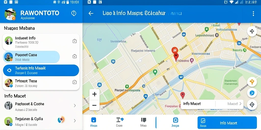 Tampilan antarmuka aplikasi RAWONTOTO yang menampilkan informasi kemacetan.